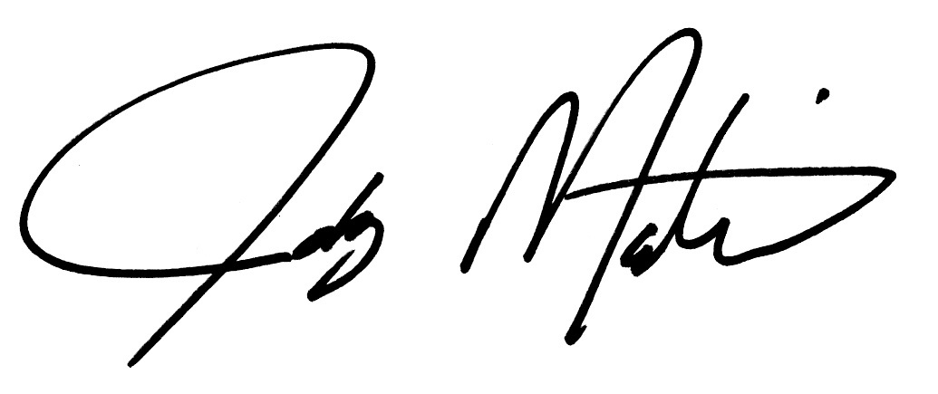 Pastor Joby Martin’s signature